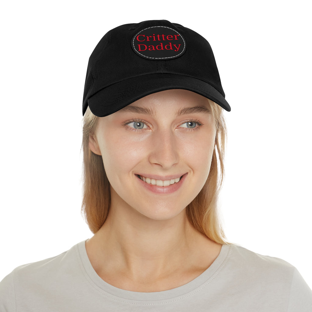 Critter Daddy Dad Hat, Casual Cap for Dads, Father's Day Gift, Outdoor Style, Leather Patch Hat