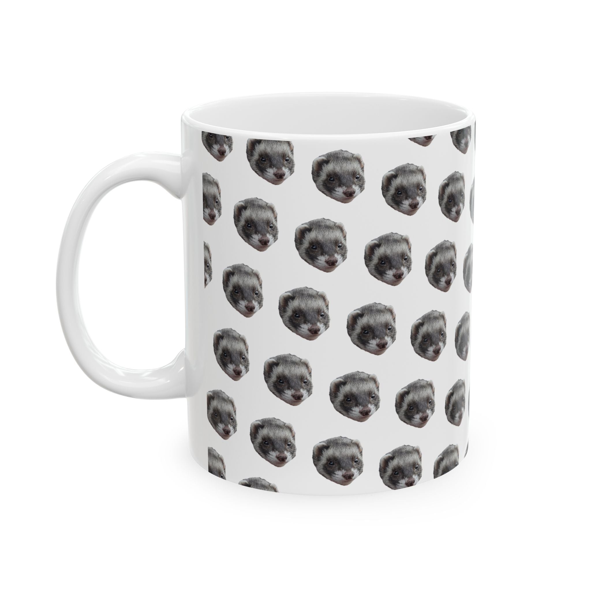 Whimsical Pet Lover's Ceramic Mug, Funny Ferret Coffee Cup, Animal Enthusiast Gift, Cute Home Decor, Perfect for Birthdays, Holidays