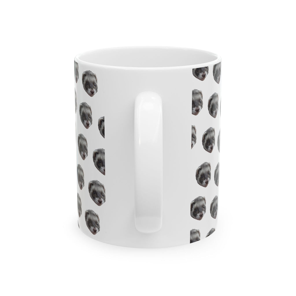 Whimsical Pet Lover's Ceramic Mug, Funny Ferret Coffee Cup, Animal Enthusiast Gift, Cute Home Decor, Perfect for Birthdays, Holidays