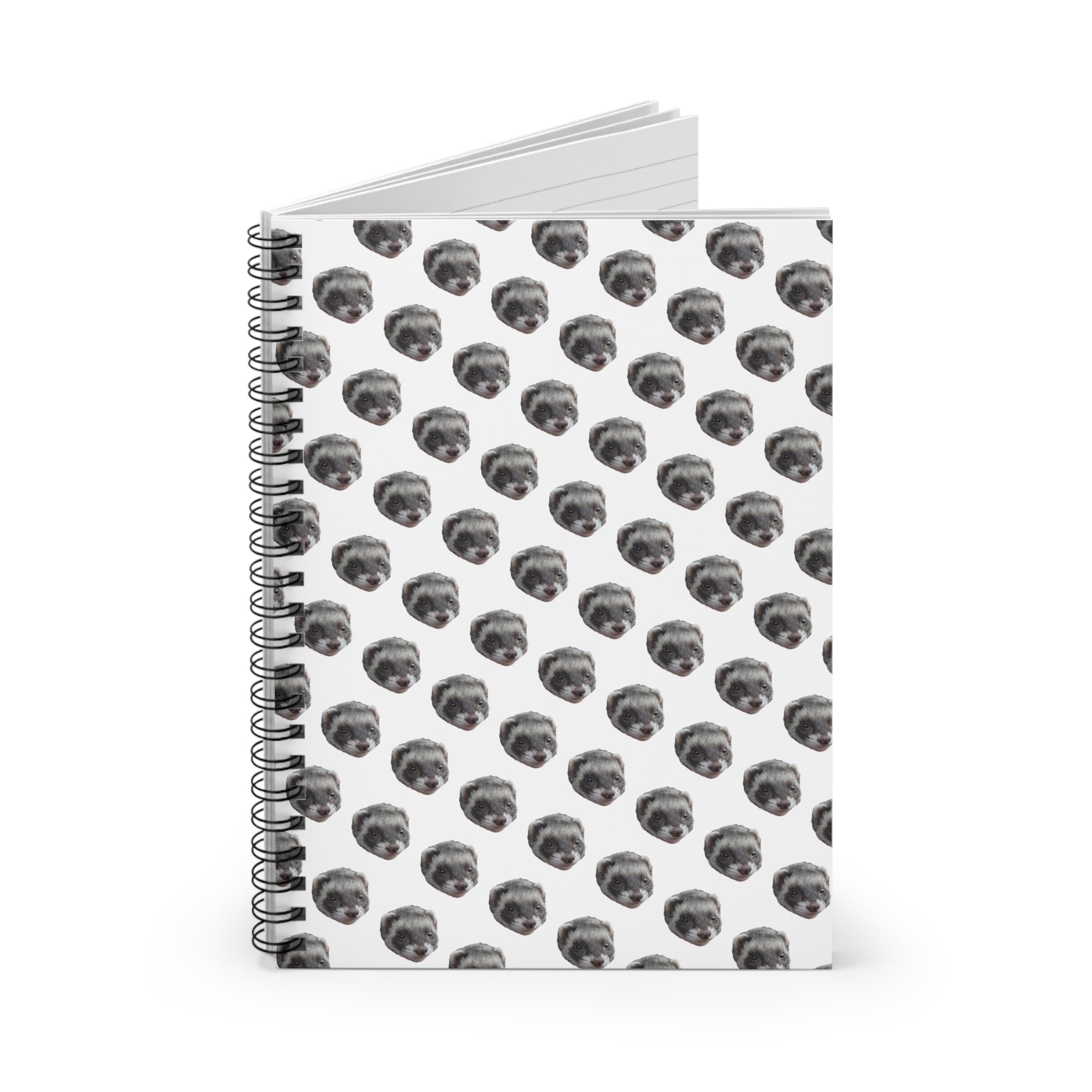 Cute Ferret Spiral Notebook - Perfect for Pet Lovers, Journaling, School, Gifts, To-Do Lists