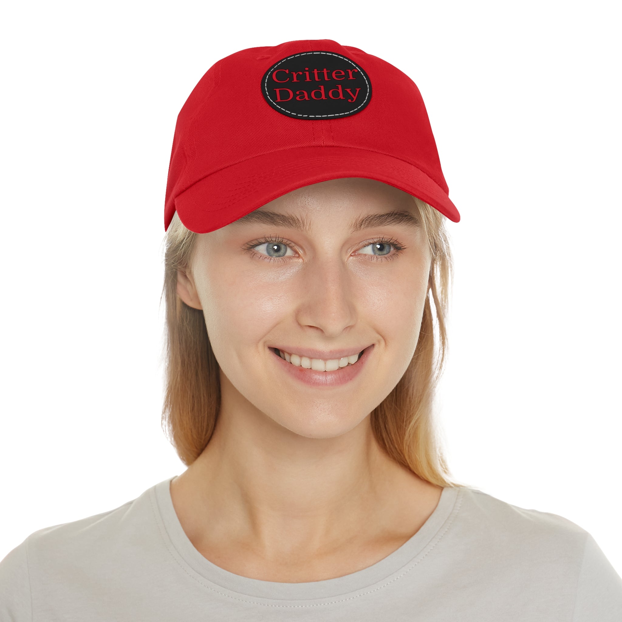 Critter Daddy Dad Hat, Casual Cap for Dads, Father's Day Gift, Outdoor Style, Leather Patch Hat