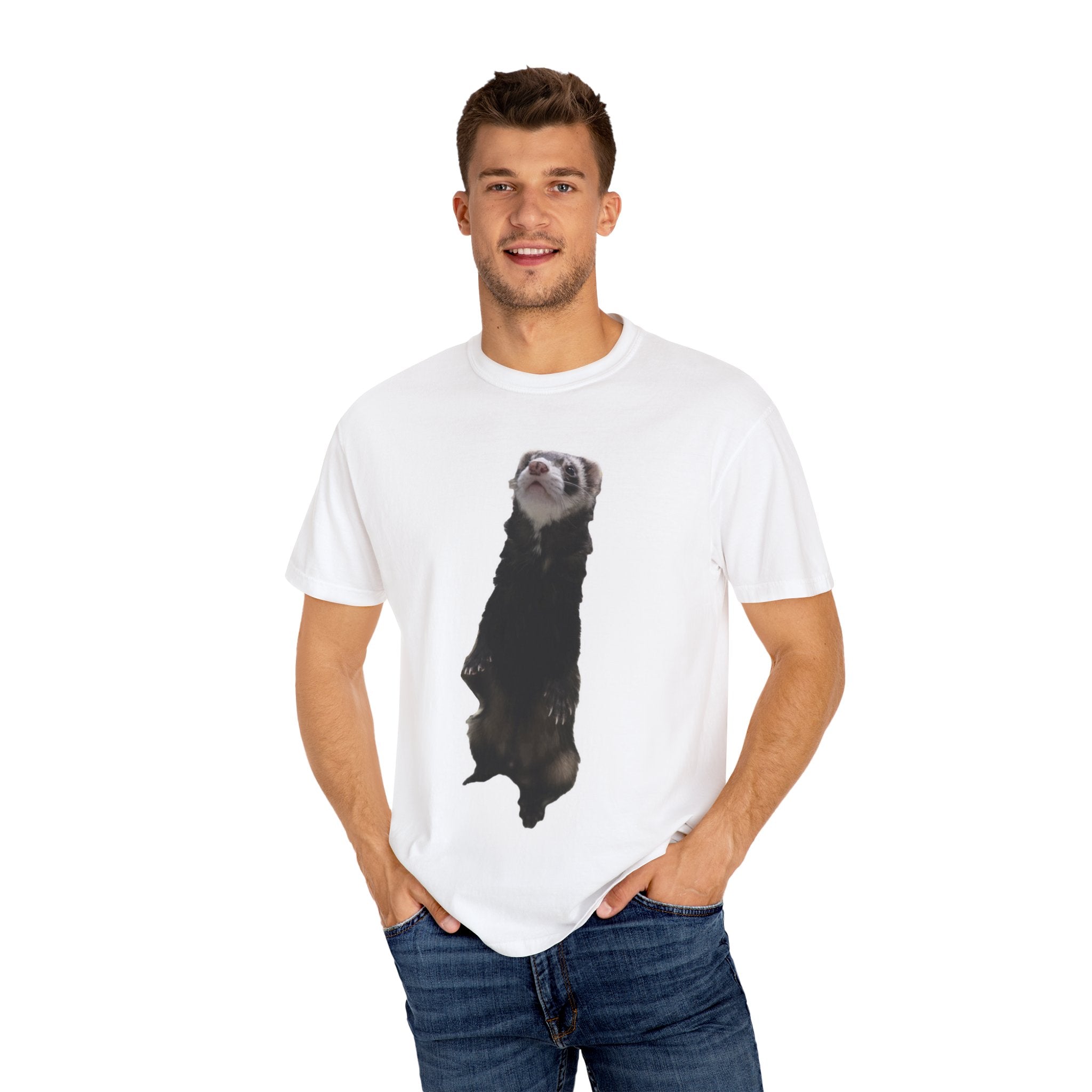 Whimsical Ferret Graphic Tee - Unisex T-shirt, Vintage Style, Animal Lover Gift, Everyday Wear, Cute Pet Shirt