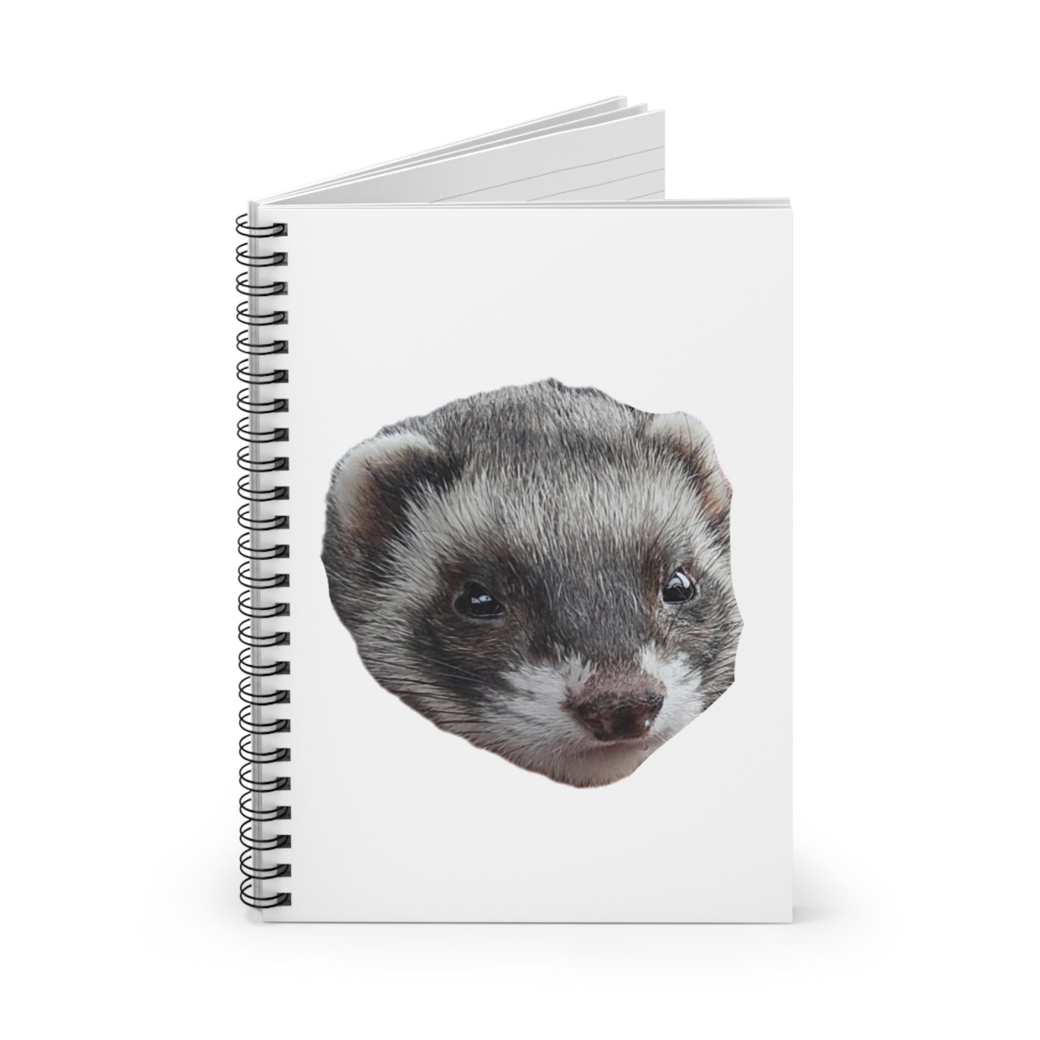 Cute Ferret Spiral Notebook - Perfect for Journaling, Gift for Animal Lovers, School Supplies, Cute Stationery, Planning