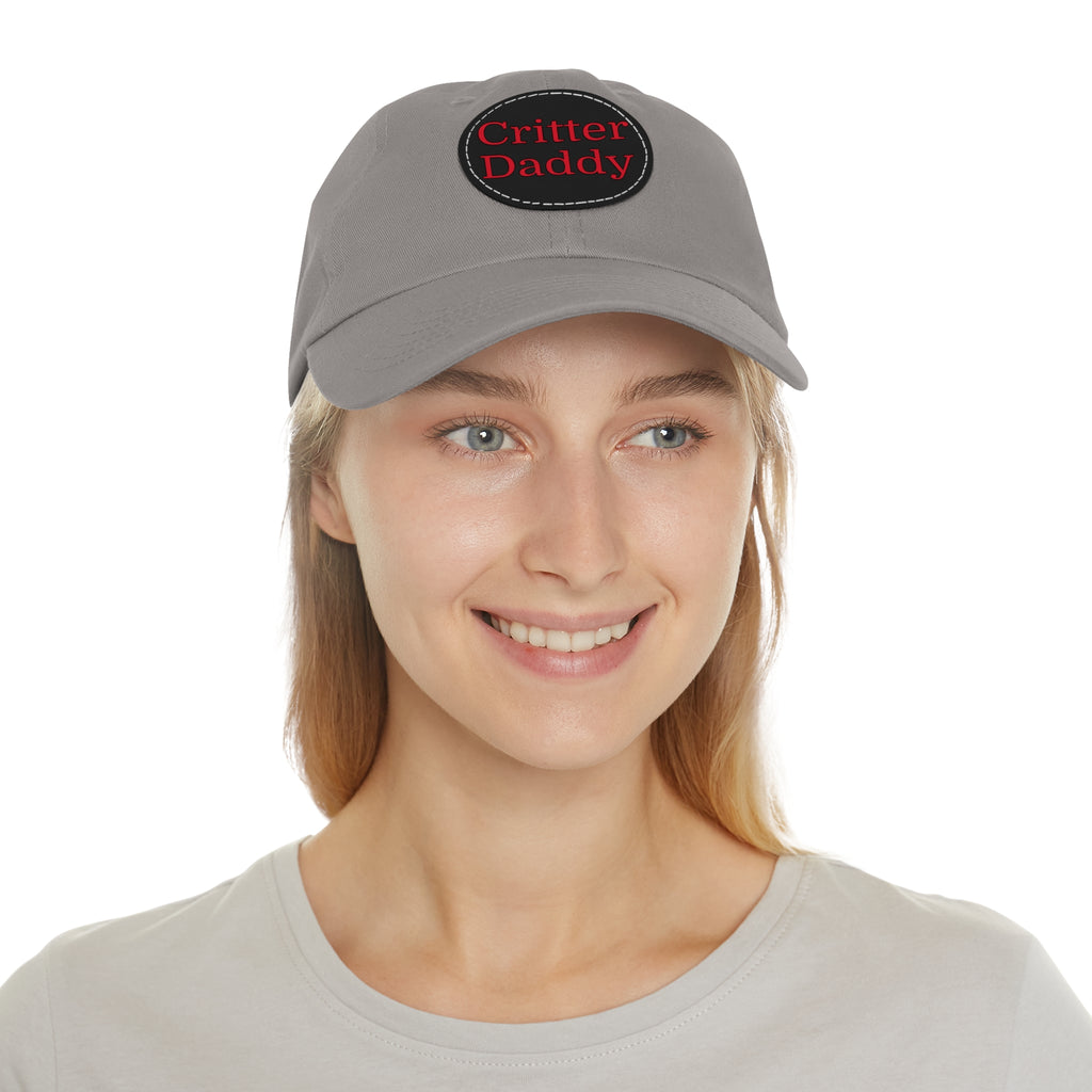 Critter Daddy Dad Hat, Casual Cap for Dads, Father's Day Gift, Outdoor Style, Leather Patch Hat