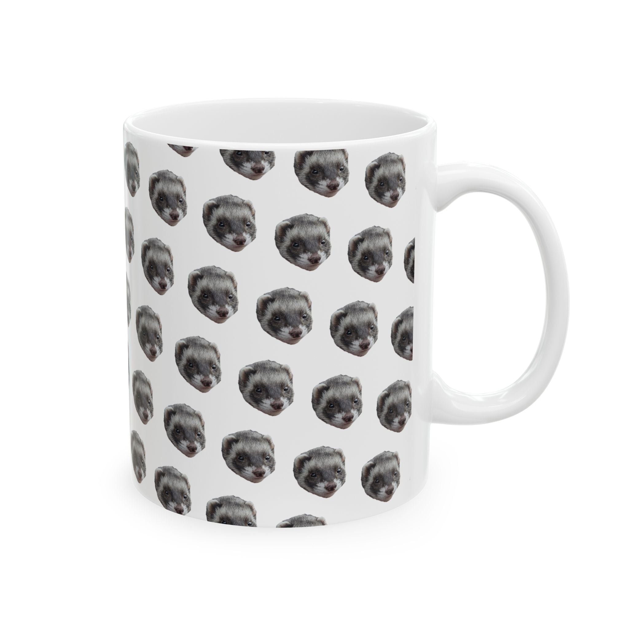 Whimsical Pet Lover's Ceramic Mug, Funny Ferret Coffee Cup, Animal Enthusiast Gift, Cute Home Decor, Perfect for Birthdays, Holidays
