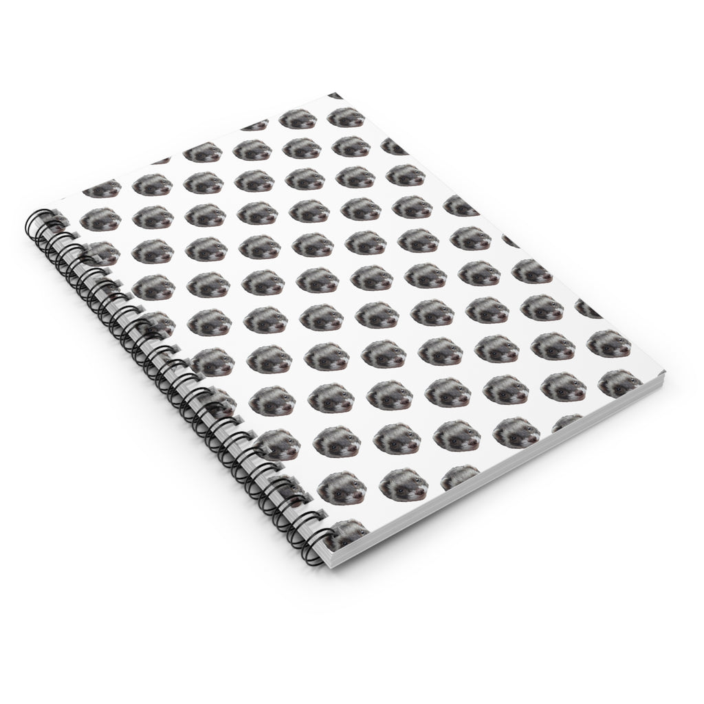 Cute Ferret Spiral Notebook - Perfect for Pet Lovers, Journaling, School, Gifts, To-Do Lists