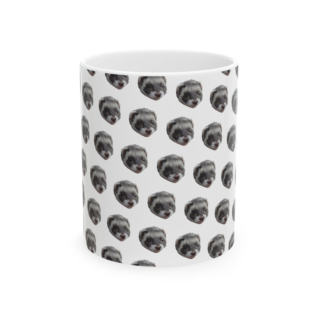 Whimsical Pet Lover's Ceramic Mug, Funny Ferret Coffee Cup, Animal Enthusiast Gift, Cute Home Decor, Perfect for Birthdays, Holidays