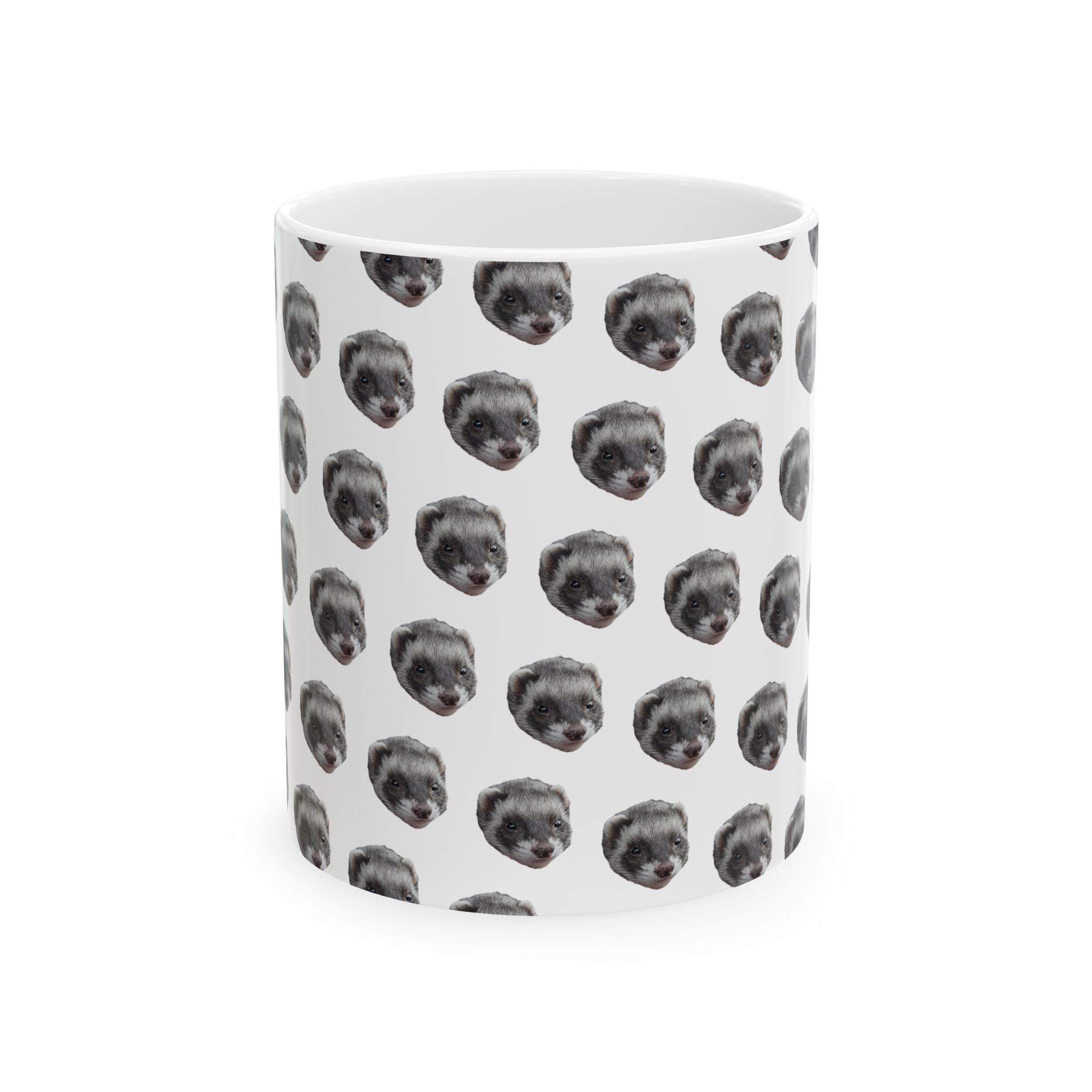 Whimsical Pet Lover's Ceramic Mug, Funny Ferret Coffee Cup, Animal Enthusiast Gift, Cute Home Decor, Perfect for Birthdays, Holidays