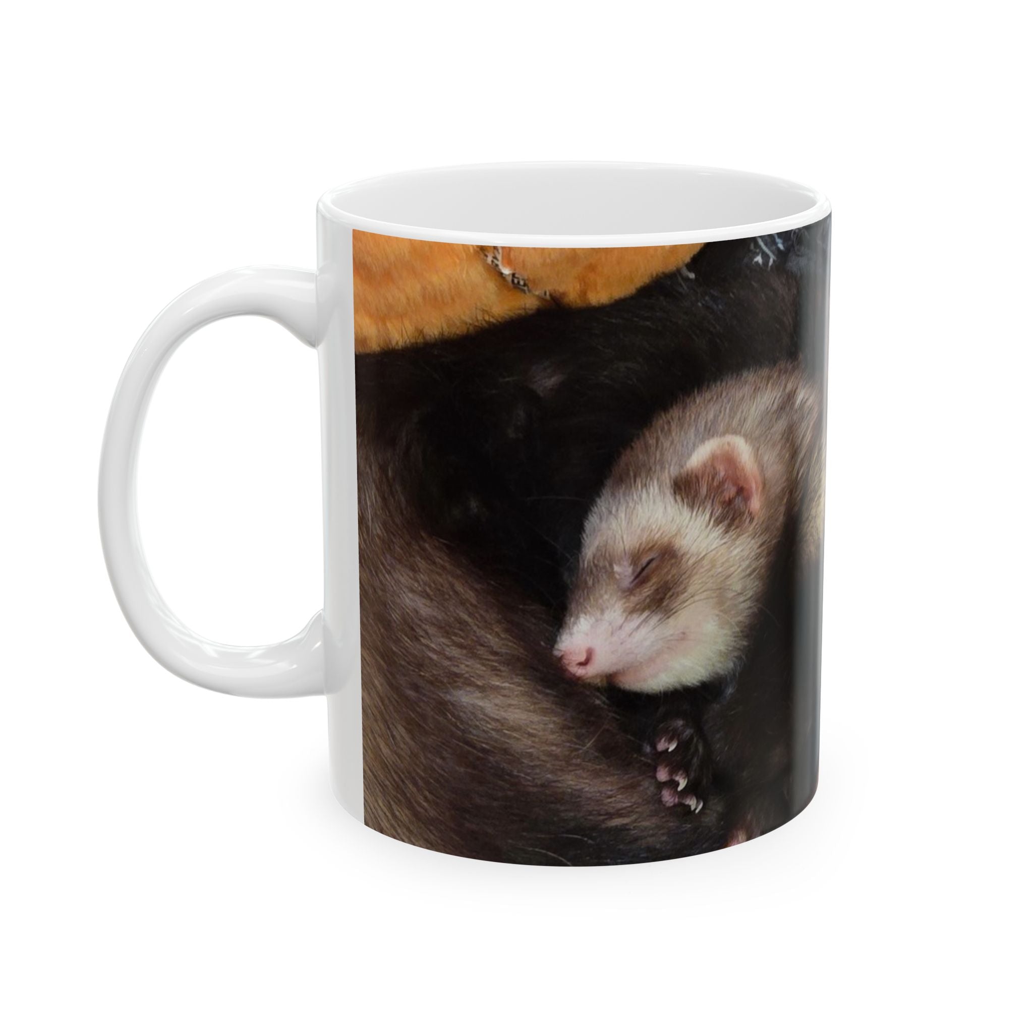 Cozy Ferret Ceramic Mug - Cute Animal Lover Gift, Perfect for Coffee or Tea, Ferret Decor, Pet Owner Present, Unique Drinkware