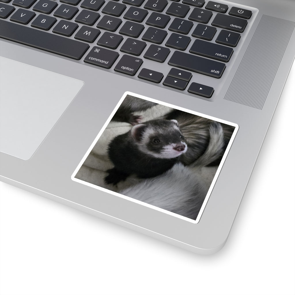 Adorable Ferret Kiss-Cut Stickers, Cute Animal Vinyl Decals, Pet Lover Gifts, Ferret Decor, Laptop Stickers, Ferret Accessories