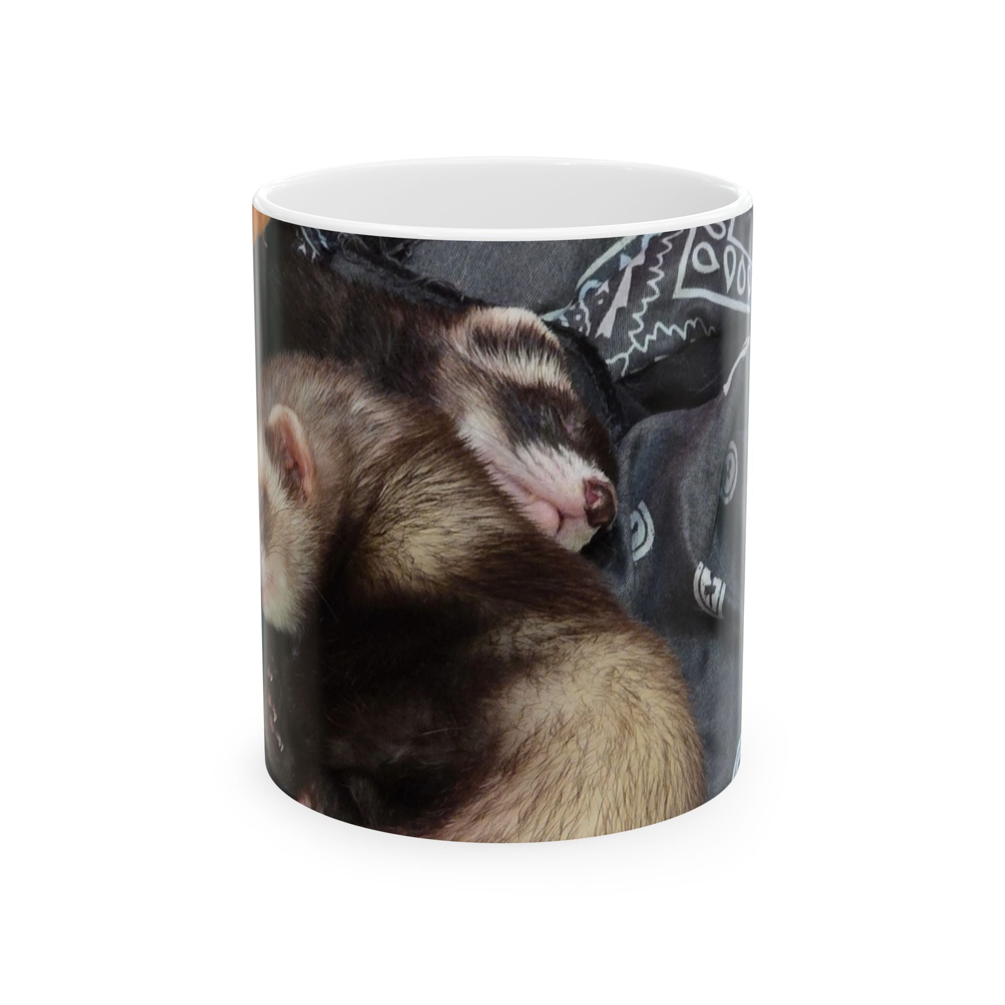 Cozy Ferret Ceramic Mug - Cute Animal Lover Gift, Perfect for Coffee or Tea, Ferret Decor, Pet Owner Present, Unique Drinkware